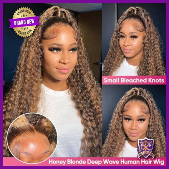 30 Inch Human Hair Wig 13x6 Lace Front Deep Wave 200 Density Pre Plucked main image 4